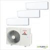 Set: Mitsubishi Klimaanlage SCM50ZS-W 3x SRK 25 ZS-WF